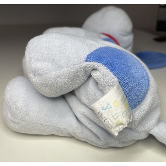 Carters Just One Year Blue Puppy Dog Plush 8” Spots Red Collar Floppy *FLAW* - Picture 10 of 13